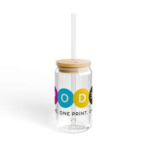 Personalized Sipper Glass with Bamboo Lid, 16oz Eco-Friendly Drinkware, Unique Gift for Events, Custom Straw Glass, Party Favor